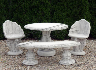 Stein Tisch Terrase Garten Dekoration Möbel Edles Antik Stil Design